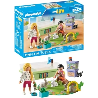 Imagen de PLAYMOBIL My Life Familia con Conejos Personajes y Animales Juguetes para niños a Partir de 4 años 71753