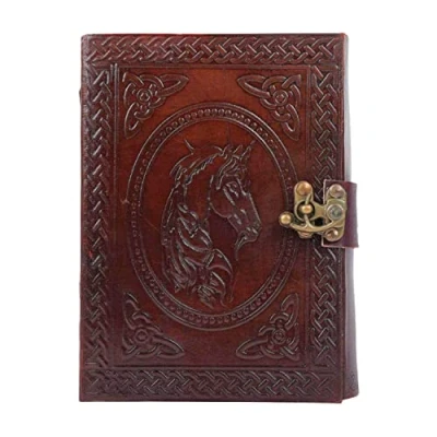Imagen de OVERDOSE Diario De Cuero Caballo Piedra, Antiguo Hecho A Mano Para Viajes, Hombres, Mujeres, Diario, Cuaderno Bocetos, Grimoire 5 X 7 Pulgadas 17 12 Cm A6