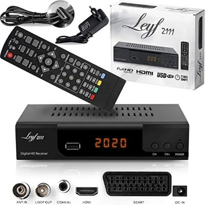 Imagen de hd line LEYF2111C Receptor de Cable para televisión Digital por (HDTV, DVB C / C2, T/T2, HDMI, SCART, USB 2.0) y HDMI (Receptor),