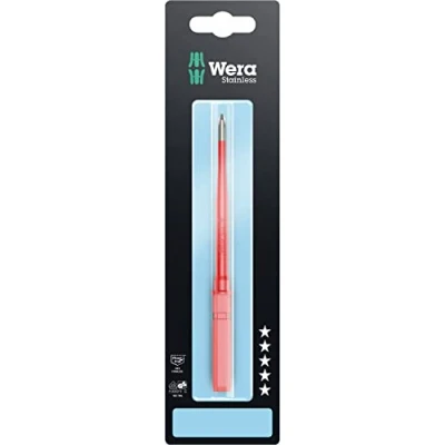 Imagen de Wera 05033613001 Varillas de destornillador aisladas, Kraftform Kompakt VDE 3062 iS SB, acero inoxidable, PH 1 x 154 mm