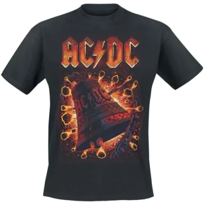 Imagen de AC/DC Hells Bells Explosion Hombre Camiseta Negro L 100% algodón Regular