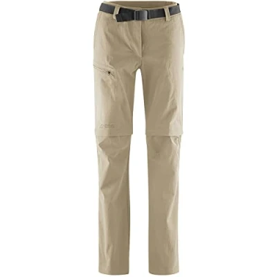 Imagen de maier sports Mujer Nata Functional Outdoor Zip Off elástico Pantalones Largos, Mujer, Outdoor, marrón Teca