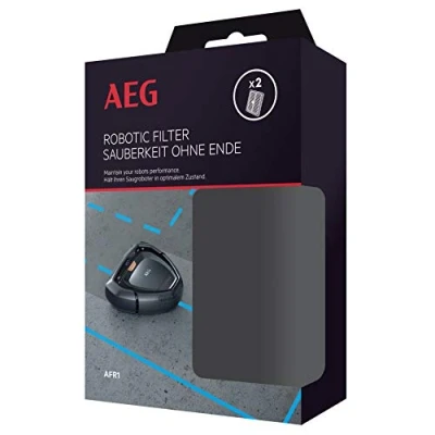Imagen de AEG AFR1 Juego de filtros para RX9 (2 unidades, 2 XXL lavables, filtración óptima, fácil limpieza, intercambio regular filtro, atrapa polen y alérgenos, ajuste perfecto, negro/blanco)