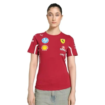 Imagen de Puma Scuderia Ferrari Camiseta estampada, Mujer, Talla: XS, Dark cherry