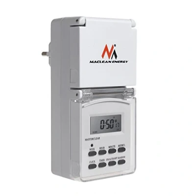 Imagen de Maclean Energy MCE08G Temporizador Digital Externo, hasta 156 programas, con función aleatoria