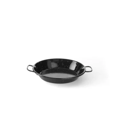 Imagen de HENDI Paellera esmaltada, sartén para paella, cocinar y servir, apto varias fuentes de calor, excepto cocina inducción, apta el lavavajillas, diámetro 200x(h)36 mm, chapa acero esmaltado
