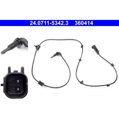 Imagen de ATE 24.0711 5342.3 Sensor de ABS 1245 OPEL: Insignia A Sports Tourer, Berlina, Hatchback, SAAB: 9 5 Berlina