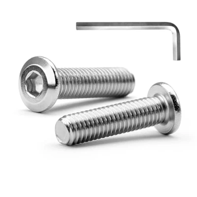 Imagen de MINHER M4 x 30mm 10Pcs cabeza plana Tornillos de hueca hexagonal Pernos,Pernos para muebles, Acero inoxidable A2 V2A,Rosca completa (con Llaves Allen)
