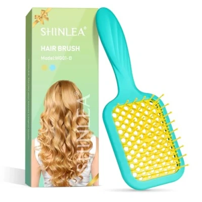 Imagen de SHINLEA Cepillo Pelo Rizado para Cabello Húmedo y Seco, Peine Desenredante de Secado Rápido Mujeres, Hombres, Niños, Reduce la Rotura, Elimina Los Nudos