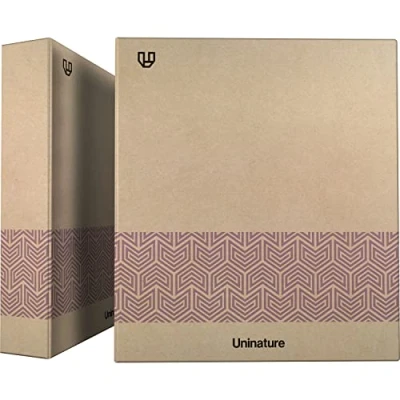 Imagen de Unipapel Carpeta Anillas Kraft Reciclado A4 Violeta 4 Argollas Mixtas 40mm Uninature Concept Certificado FSC