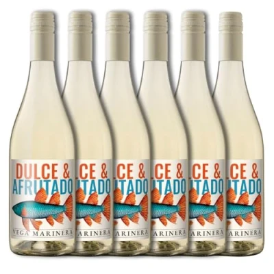 Imagen de VEGA MARINERA Blanco Dulce Afrutado, 6 botellas x 750 ml, Total 4500 ml