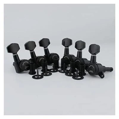 Imagen de ALFAAL 1 Set Black Locking Guitar Machine Heads Tunders Ratio De Engranaje 1:18 (Color : 6R)