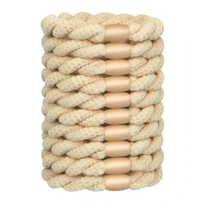 Imagen de JessLab Cintas para el Cabello Mujeres, Lazos de Pelo Elásticos Duraderos, Accesorios Suaves y Sin Daño Todo Tipo Cabello, Beige