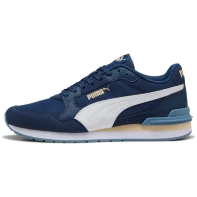 Imagen de PUMA St Runner V4 NL, Zapatillas Unisex Adulto, Lona Blanca Azul Persa, 40.5 EU