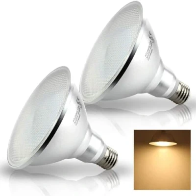 Imagen de Allesgute 15 W E27 Led Par38 Spot Reflector Bombilla Blanco CáLido 1400 Lumen Equivalente A 150 LáMparas HalóGenas, 2 Piezas