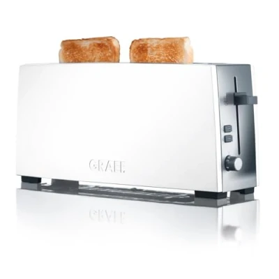 Imagen de Graef TO91EU Tostadora de Ranura Larga, Acero Inoxidable, 2, Blanco