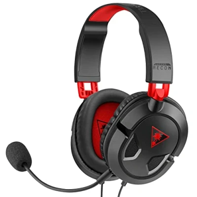 Imagen de Turtle Beach Recon 50 Auriculares Gaming PC, PS4, PS5, Xbox One y Nintendo Switch, Negro / Rojo