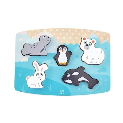 Imagen de Hape International Puzle Animales Polares Y Texturas, Multicolor, 40 X 50 Cm (E1620) , color/modelo surtido