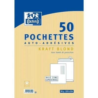 Imagen de Oxford 100101817 Sobres (autoadhesivos, 50 unidades), color marrón