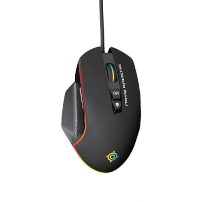 Imagen de NOVA GAMING TAURUS Ratón Gamer con cable Sensor óptico ultra preciso DPI ajustable entre 1200 y 7200, RGB, 13 animaciones LED, 7 botones, bordes antideslizantes, trenzado resistente de