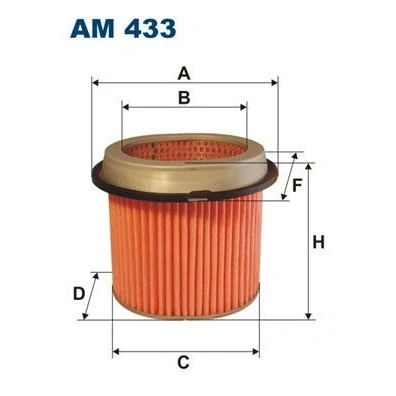 Imagen de FILTRON AM 433 Filtro de aire 172 203, 149 Cartucho filtrante MITSUBISHI: PAJERO 1, Galloper, ECLIPSE 2, HYUNDAI: H 1 / Starex MPV, GALLOPER 2