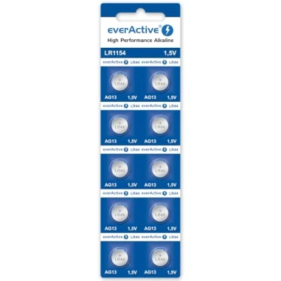 Imagen de EverActive AG13 Pilas alcalinas de 1,5 V (10 Unidades, Mini G13, LR1154, LR44, 10 Unidades)