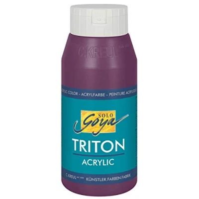 Imagen de KREUL 17020 Solo Goya Triton acrílica Berenjena, Frasco 750 ml, Secado rápido y Mate, Pintura al Agua, Calidad de Estudio, versátil, Buen Poder cubriente, Eggplant,