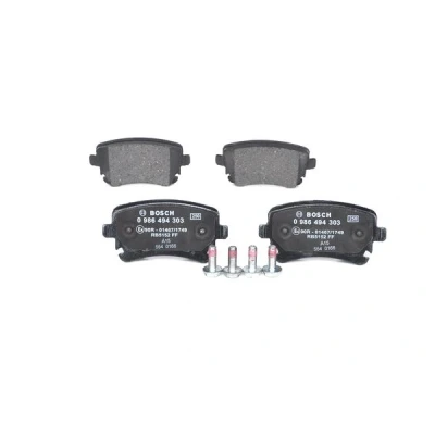 Imagen de BOSCH 0 986 494 303 Juego de pastillas freno Low Metallic con tornillos accesorios AUDI: A6 C6 Avant, Berlina, A8 D3 norauto, oscaro,