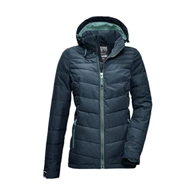 Imagen de Killtec womens Chaqueta de plumón con capucha cremallera Skane WMN Quilted JCKT A, azul oscuro verde, 98/104, 35615 000