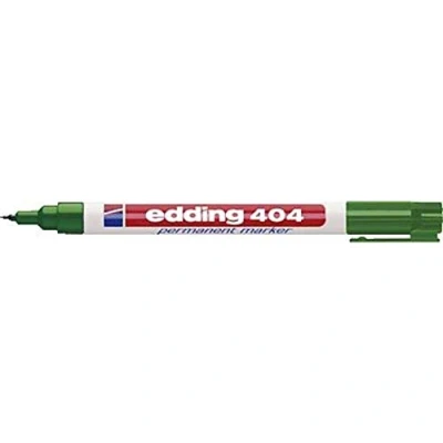 Imagen de edding 404 marcador permanente, verde, 10 rotuladores, punta fina redonda 0,75 mm, resistente al agua, de secado rápido, rotuladores indelebles, para cartón, plástico, madera, metal, vidrio
