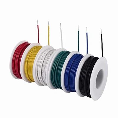 Imagen de TUOFENG Kit de cable sólido, sólido 24 awg (6 carretes 9 metros de) puente enganche calibre