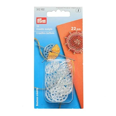Imagen de Prym Botón, 22 mm, transparent, 10 Stück