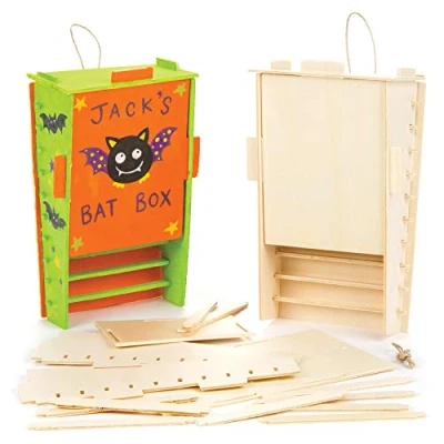 Imagen de Baker Ross AV440 Kits de Casas Madera para Murciélagos, Decoraciones y Manualidades Infantiles (Pack 2)