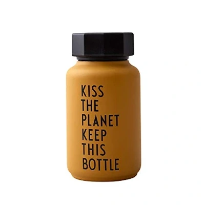 Imagen de design letters Vacío/Botella aislada, pequeña (Mostaza) Aspiradora de Doble Pared sin BPA, Acero Inoxidable, diseño nórdico, Ideal para Uso en Movimiento, 330 ml, 204 g