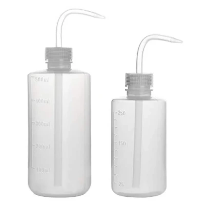 Imagen de StonyLab 2 Paquete 250 ml/500 ml Botella de Lavado, Botellas Plástico para Lavar con Presión, LDPE Material Boca Estrecha, Squeeze Wash Bottle