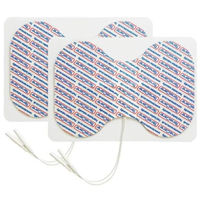 Imagen de TensCare 2 Electrodos de mariposa reutilizables para dispositivo electroterapia. Conectores universales compatibles con la mayoría los dispositivos TENS, EMS y IFT
