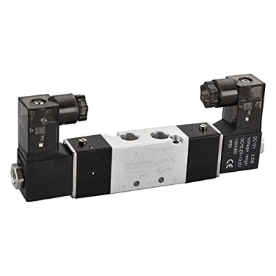 Imagen de Heschen Electroválvula neumática eléctrica 4V120 06 12VDC PT1/8 5 vías 2 posiciones CE