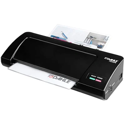 Imagen de Dahle 70204 Plastificadora (hasta A4, laminado en frío y caliente, 30 segundos) tiempo de calentamiento), color negro.