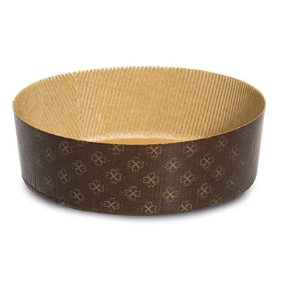Imagen de Guardini, Monouso, 3 Moldes bajos para pan Dulce Ø 19cm (capacidad de hasta 750gr. masa). Material: Papel Horno, Color Beige.