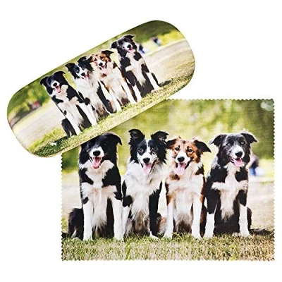 Imagen de VON LILIENFELD Estuche Gafas Perro Border Collies Funda Ligeramente Estable Colorido Regalo Mujer Hombre