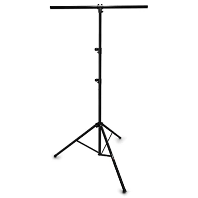 Imagen de Audibax Stand MH Pro Soporte de Iluminación Trípode para Luces con Rótula Bola Discoteca Altura Regulable 145 a 325 cm Barra T 4 Puntos Agarre