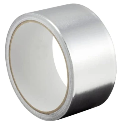 Imagen de GOCABLETIES Cinta adhesiva de aluminio 48 mm x 10 m Autoadhesiva y resistente al agua calor Ideal para sellar, reparar aislar 1 rollo