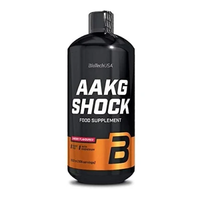 Imagen de BioTechUSA AAKG Shock Fórmula líquida pre entrenamiento con altas dosis de y magnesio Combate la fatiga 2280mg 1000 ml Cereza