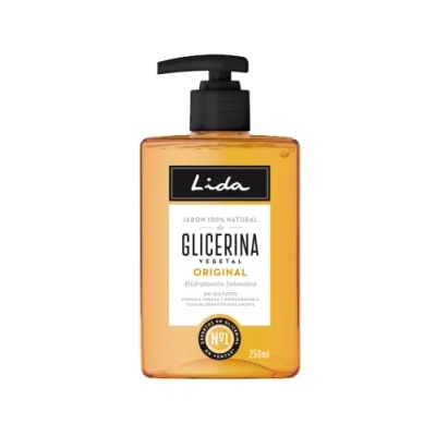 Imagen de Lida Jabón Líquido de Manos 100% Natural Glicerina Gel Limpia, Protege e Hidrata en Profundidad todo Tipo Pieles Elaboración Tradicional 250 ml