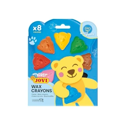 Imagen de Jovi MY FIRST CRAYON Estuche 8 ceras con forma de oso, colores surtidos, super resistentes, no manchan (948)