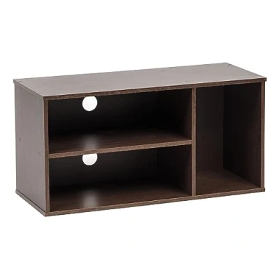 Imagen de Iris Ohyama, armario de televisión para pantalla hasta 43 pulgadas, mesa estar, 3 estantes, salida cable, moderno, escritorio, sala, salón módulo plataforma MDB 3s Marron