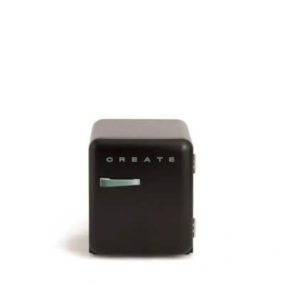 Imagen de CREATE / RETRO FRIDGE 50 SAGE/Frigorífico negro maneta verde sage 85W, minibar, un estante, diseño retro, cm, dos repisas, capacidad de 48L, bajo consumo, 50x44x49,8 cm