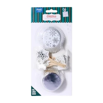 Imagen de PME Navidad Set de 24 Cápsulas para Cupcakes y Toppers ¡Que Nieve!