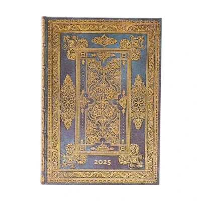 Imagen de Blue Luxe (Luxe Design) Midi 12 month Day at a time Hardback Dayplanner 2025 (Elastic Band Closure): jeden dzień na stronie, zamykany gumkę, papier 80 gsm