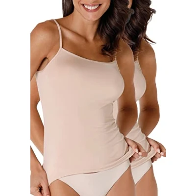 Imagen de LOVABLE Microfibra Camisa Cami, Skin, L (Pack de 2) para Mujer